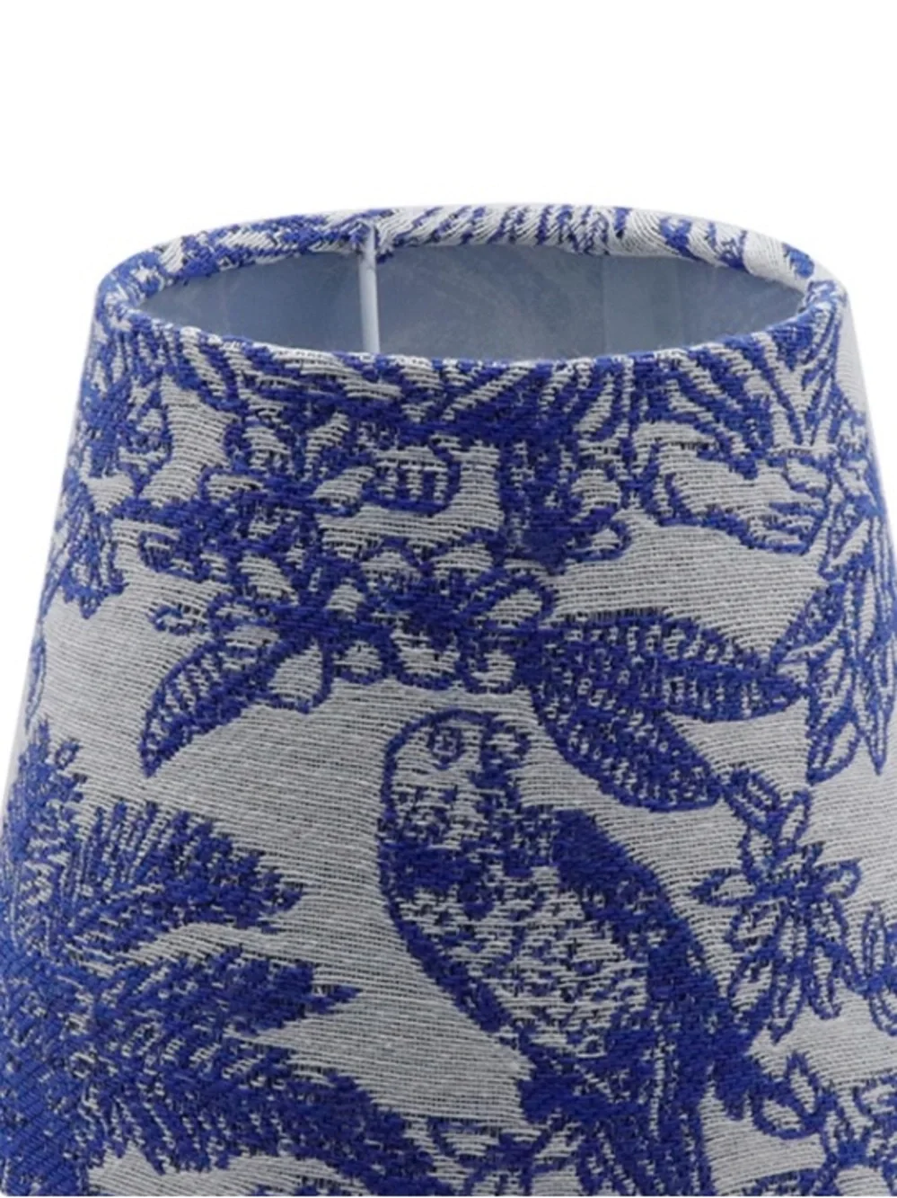 Tropical Embroidered Lampshade - BLUE